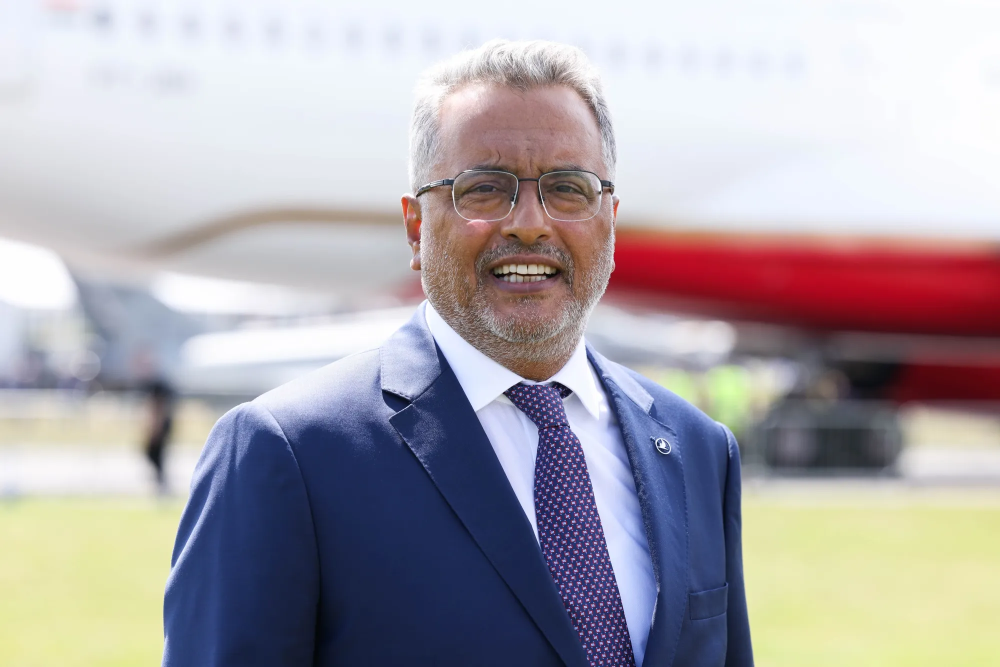 Ahmet Bolat at the Farnborough International Airshow on July 22.