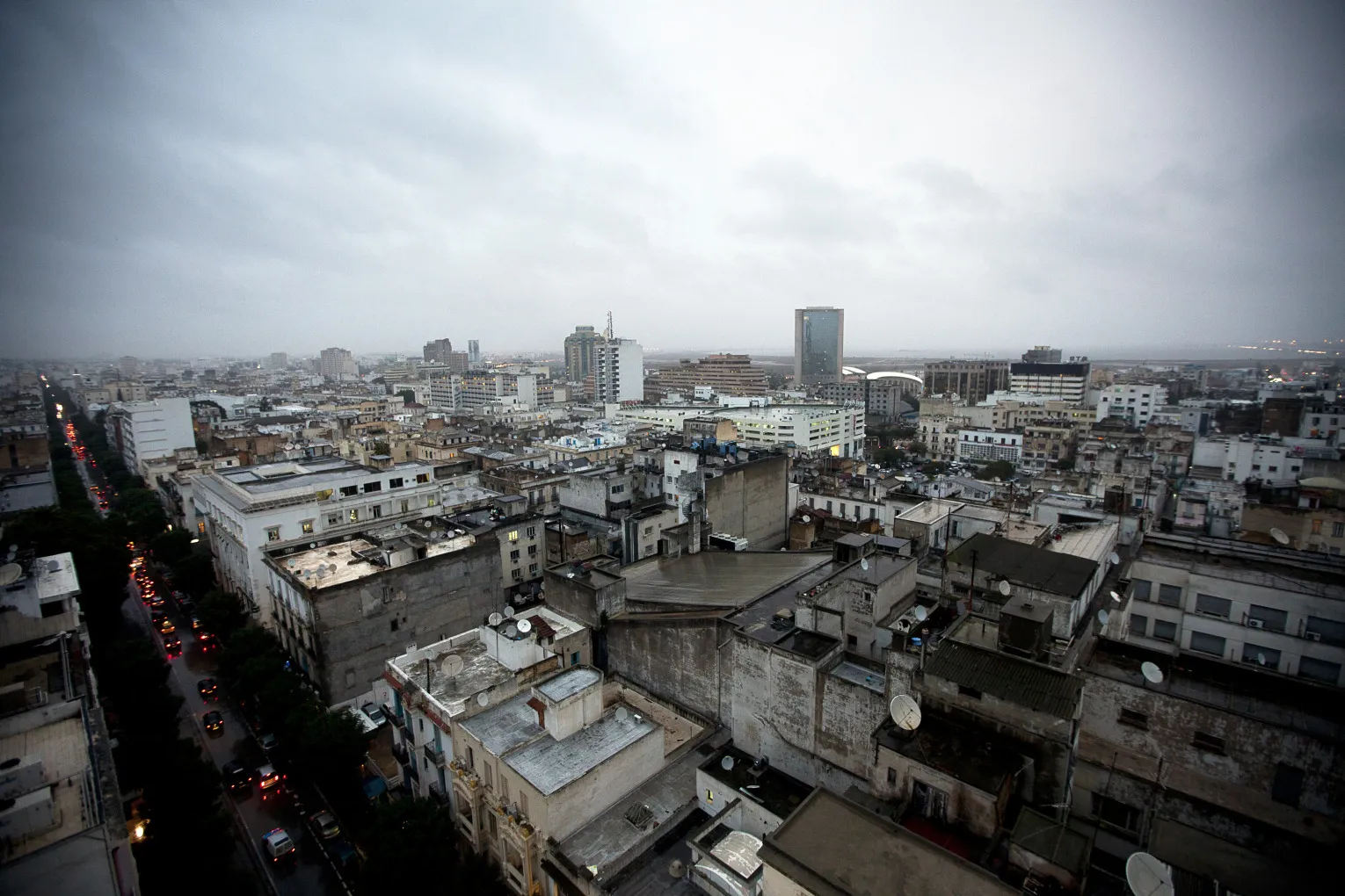 The city skyline of&nbsp;Tunis, Tunisia.