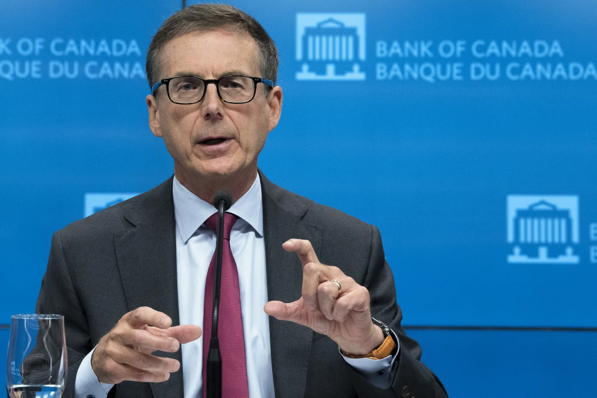 Tiff Macklem speaks during a Bank of Canada news conference on Sept. 10.