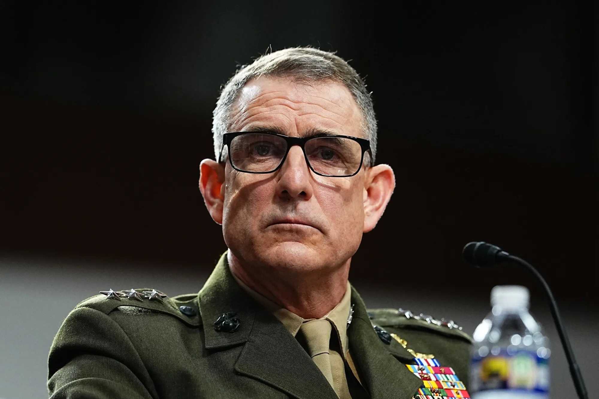 US Marine Corps Lieutenant General Francis Donovan during a Senate Armed Services Committee confirmation hearing in Washington on Jan. 15.