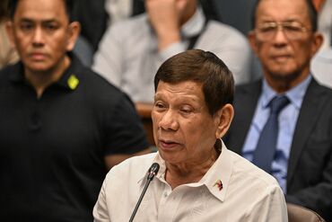 Former Philippine president Rodrigo Duterte