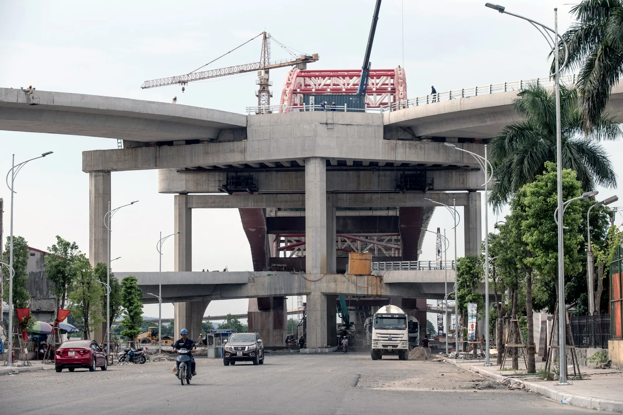 A bridge stands under construction in&nbsp;Vietnam.