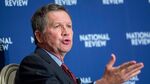 Ohio Governor John Kasich speaks at the National Review Institute 2015 Ideas Summit in Washington on May 1, 2015.
