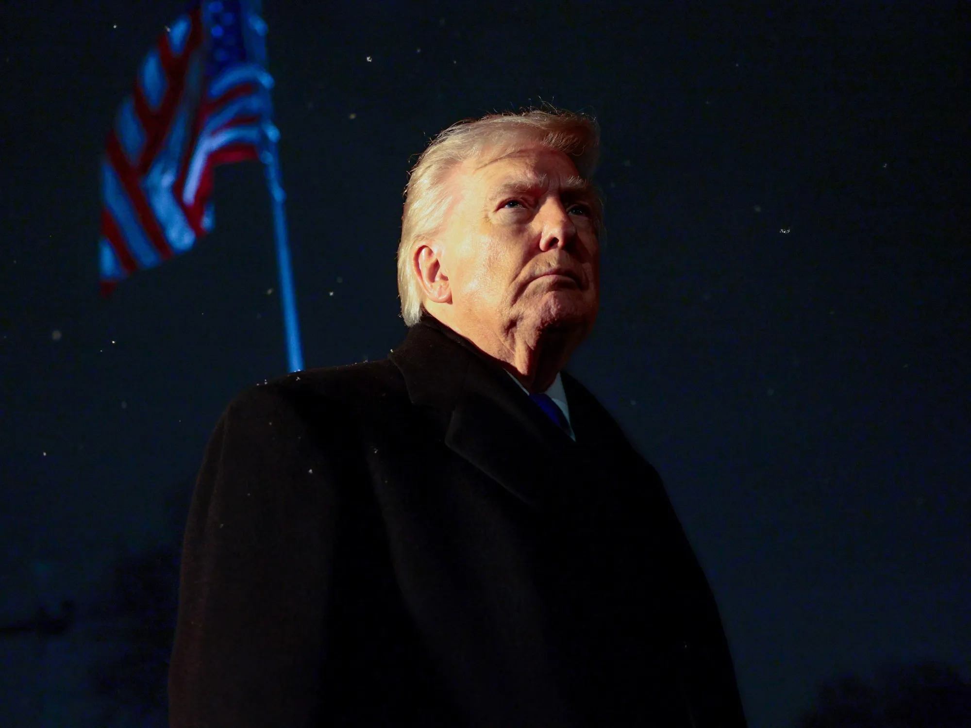 US President Donald Trump before boarding Marine One in Washington on Friday.