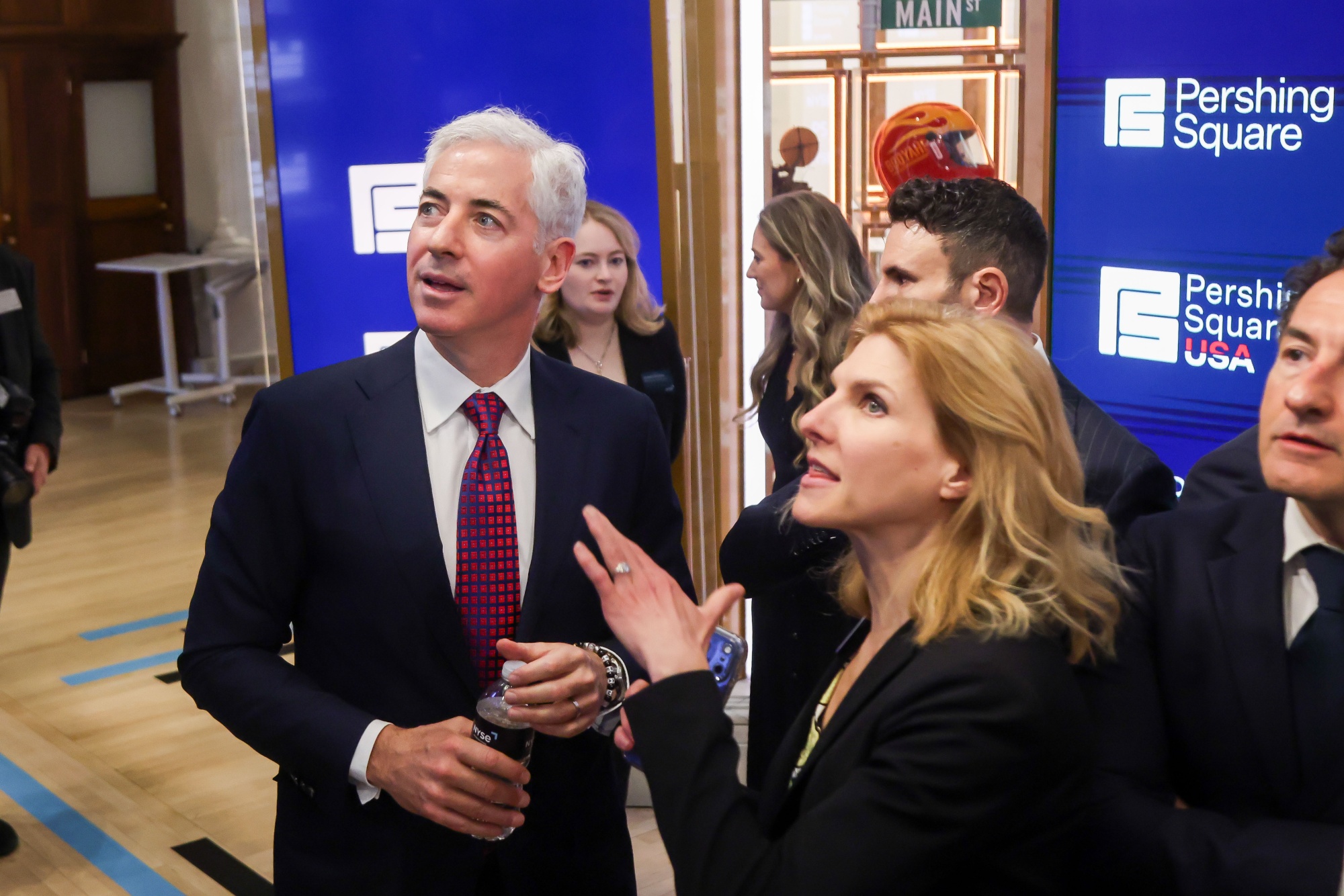 Pershing Sqquare Capital CEO Bill Ackman during the company's IPO on the floor of the New York Stock Exchange on April 29.