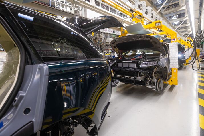 Range Rover sports utility vehicle production in the UK.