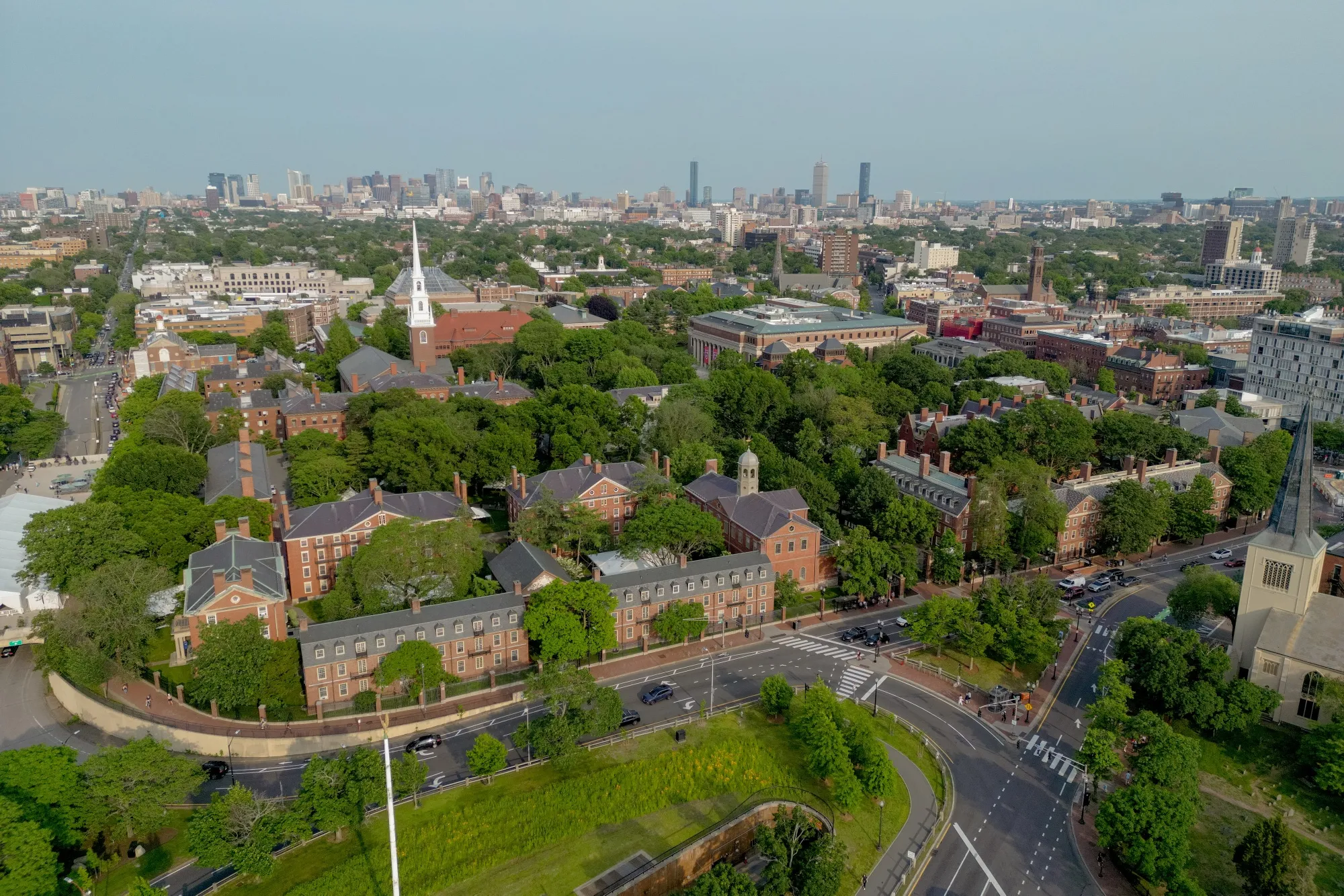 The Harvard University campus in Cambridge, Massachusetts.