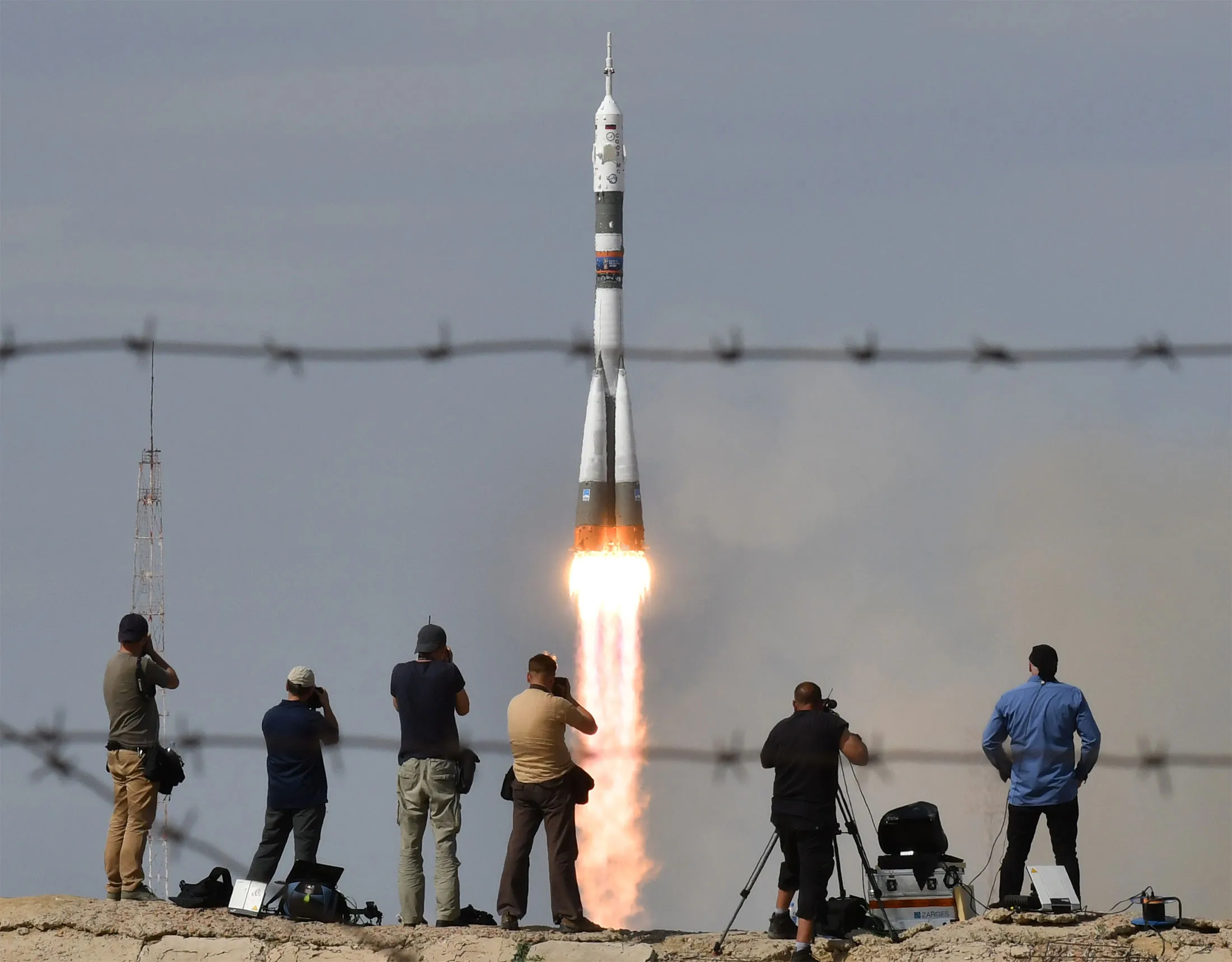 Russia's Soyuz MS-09 spacecraft, carrying the members of the ISS expedition 56/57, launches on June 6.&nbsp;