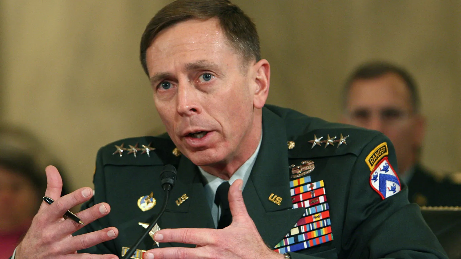 Army Lieutenant General David Petraeus testifies at a Senate Armed Services hearing on his nomination to be the new commander of U.S. forces in Iraq, Jan. 23, 2007 in Washington, D.C.

