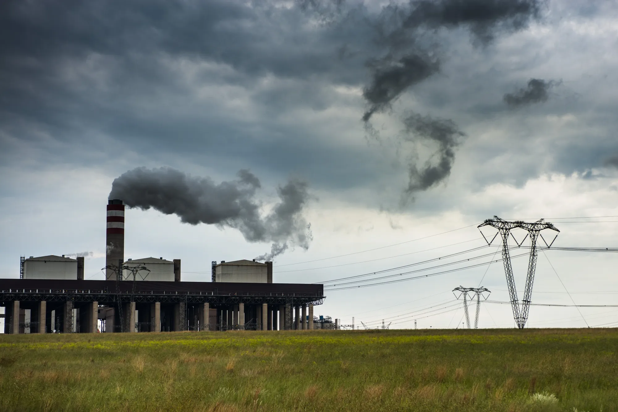 Kusile coal-fired power station, operated by Eskom Holdings SOC Ltd., in Mpumalanga, South Africa.