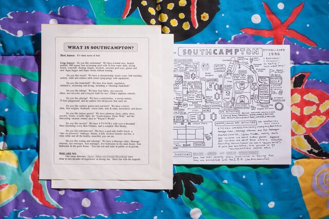 A handmade invitation to one of the annual summer parties Herschkopf would throw at Marty Markowitz’s Southampton house. The affairs were elaborate, and promised a full day of activities and air-conditioned buses to and from New York City.