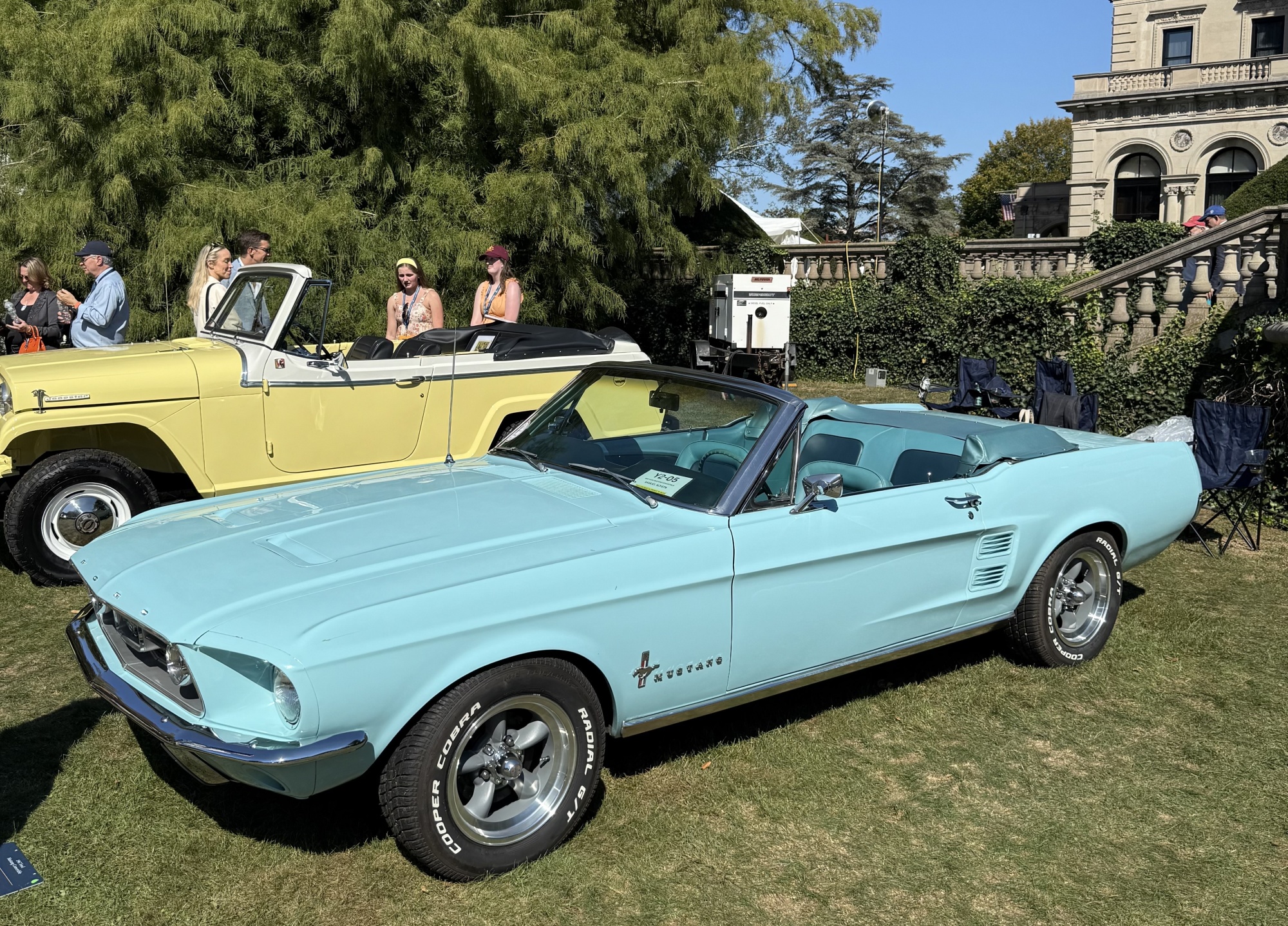 An absolutely rad Tiffany blue Ford Mustang bought by a collector named Adam, who told me he got it for himself for his graduation—and restored it on its own! Photographer: Chris Rovzar&#x2F;Bloomberg