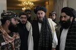 Bashir Noorzai, center, a senior Taliban detainee held at Guantanamo attends his release ceremony, at the Intercontinental Hotel, in Kabul, Afghanistan, Monday, Sept. 19, 2022.