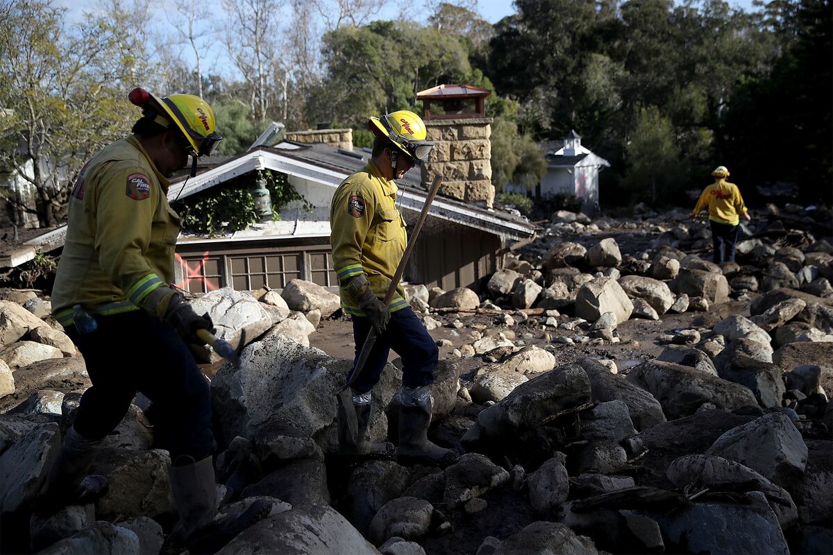 Mudslides Ravage California Town Popular Among Rich and Famous - Bloomberg