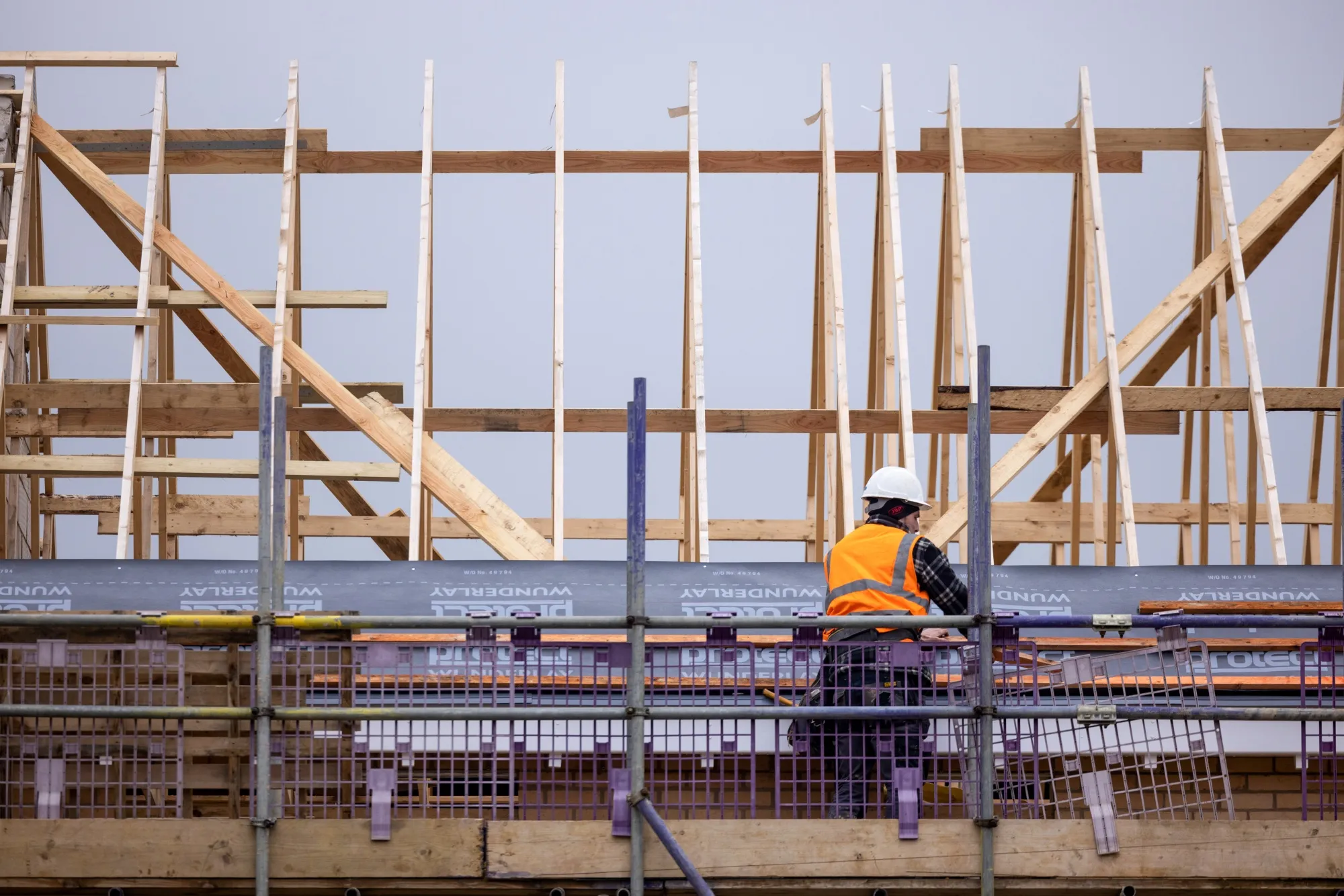 Housing construction in the UK.