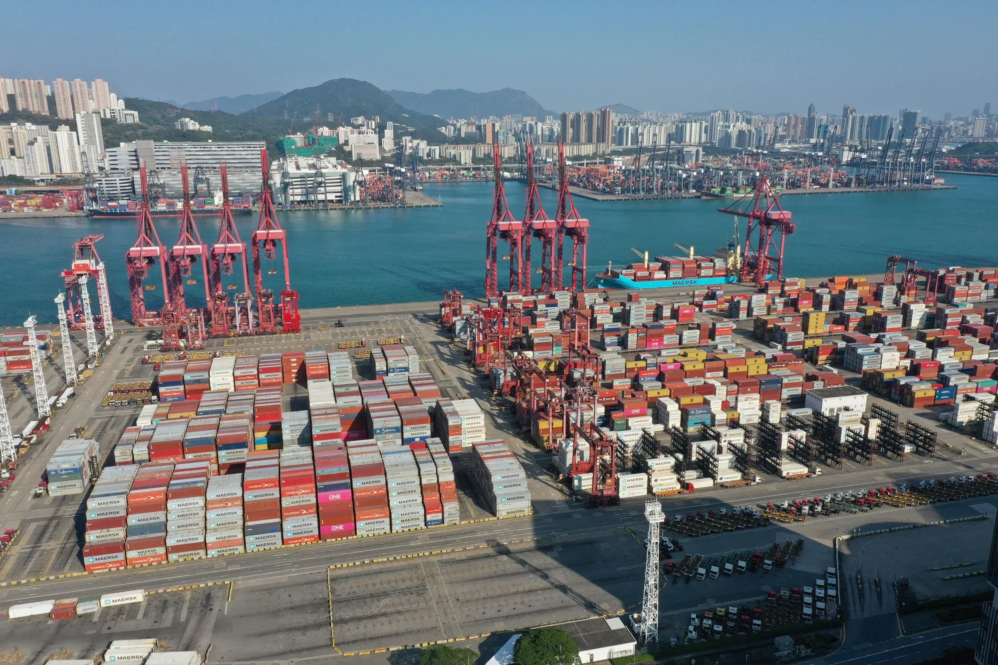 The Kwai Tsing Container Terminal in Hong Kong, China, on Jan. 24.
