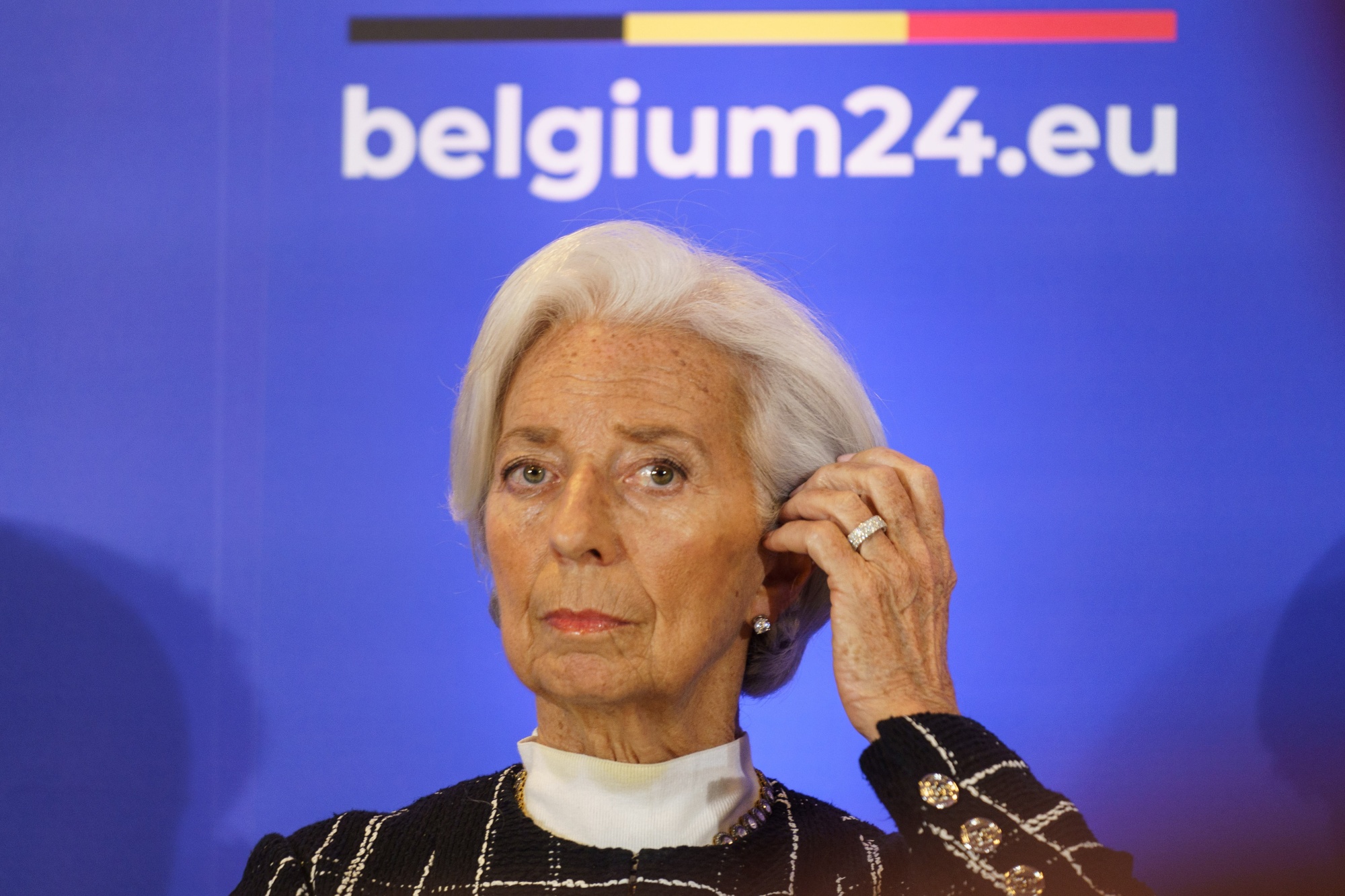 Christine Lagarde in Ghent, Belgium, on Feb. 23.