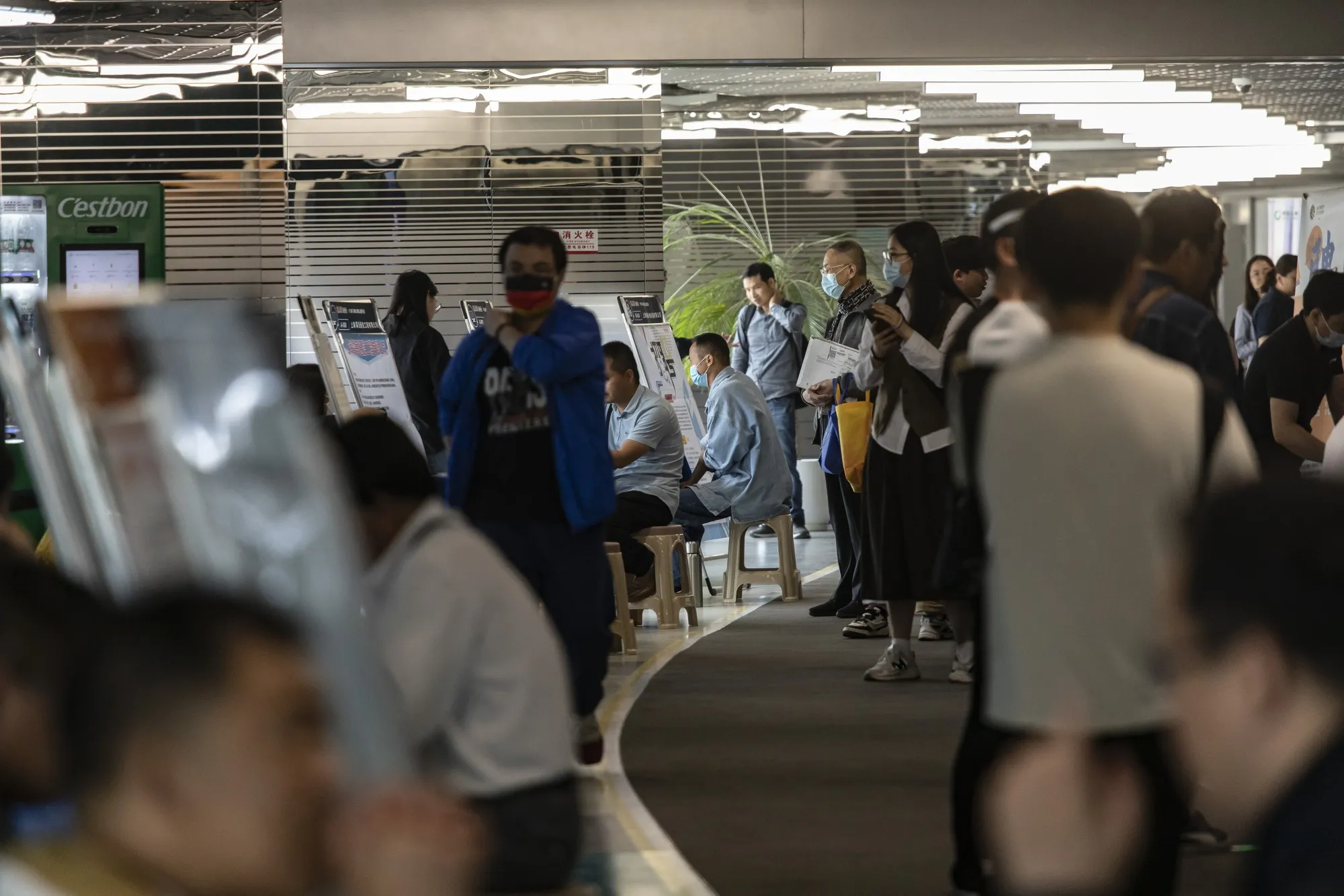 Attendees at a job fair in Shanghai earlier in May.&nbsp;