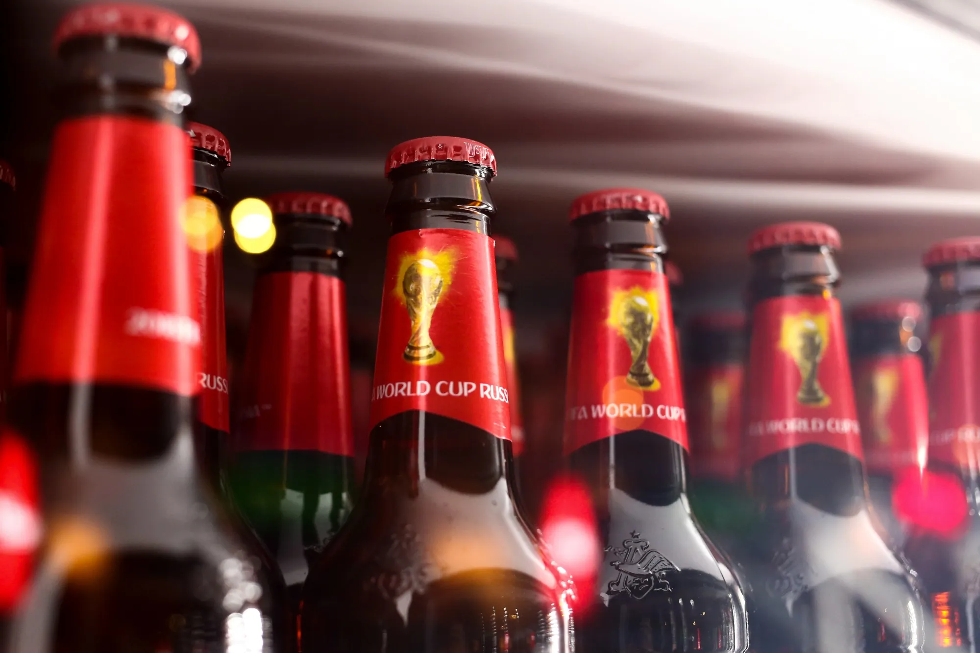 Specially branded beer bottles, like these prepared for the World Cup in Russia, will start to be seen in Qatar as Anheuser-Busch InBev products&nbsp;fill commercial kegs and appear in private residences around the country.