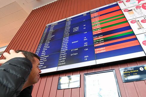 Flight information at Arlanda Airport near Stockholm