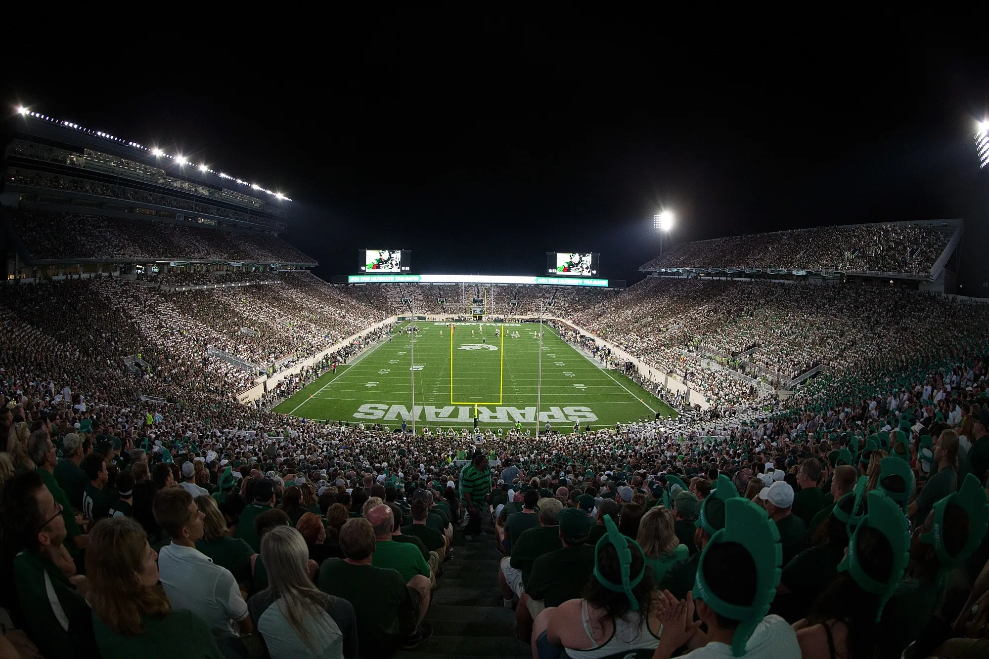 The Michigan State University Spartan Stadium in East Lansing, Michigan.