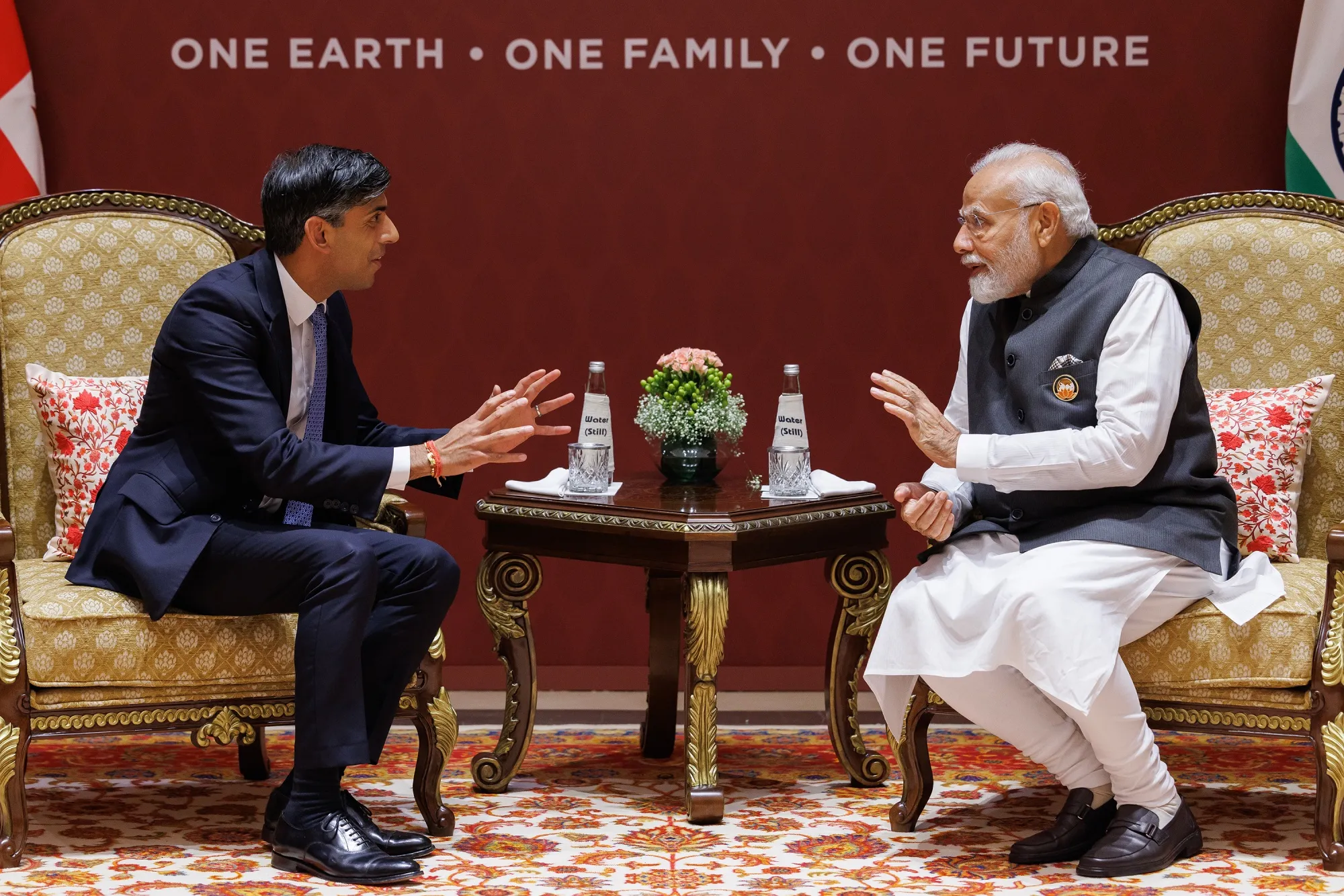 Rishi Sunak and&nbsp;Narendra Modi&nbsp;in 2023.