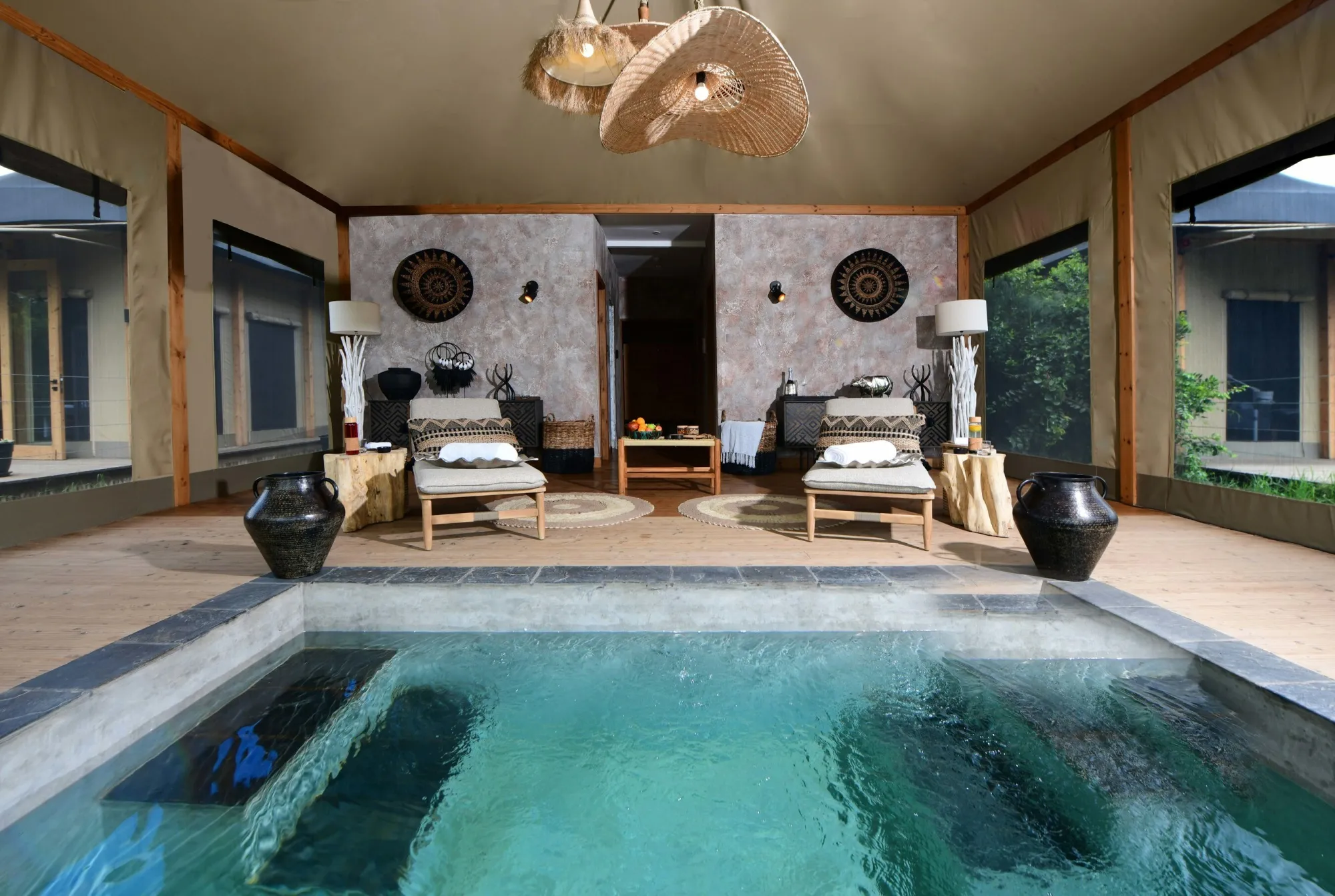 The JW Marriott Masai Mara Lodge spa.