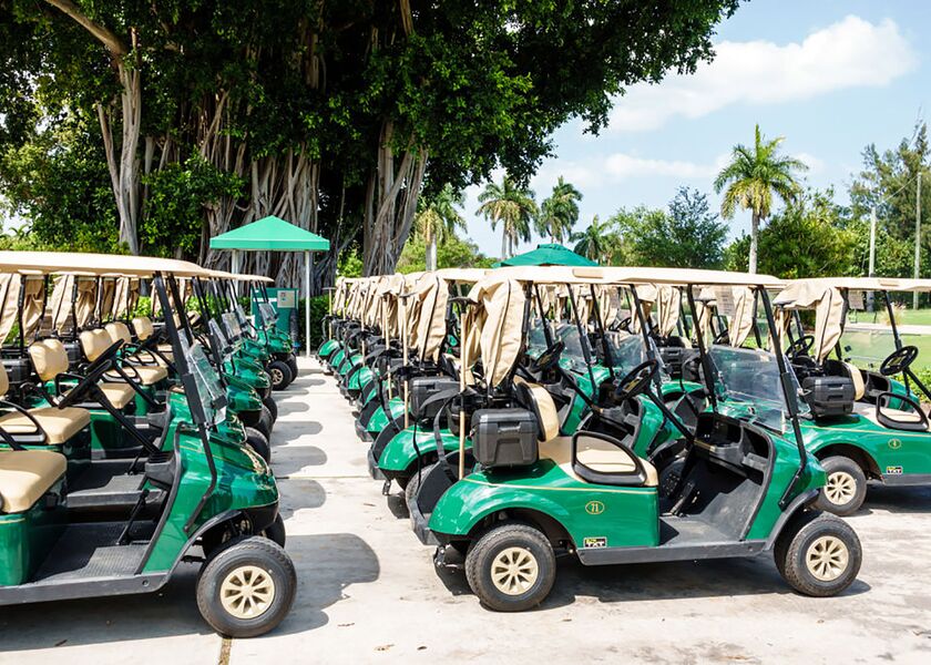 Miami Beach, Public Golf Course, electric golf carts