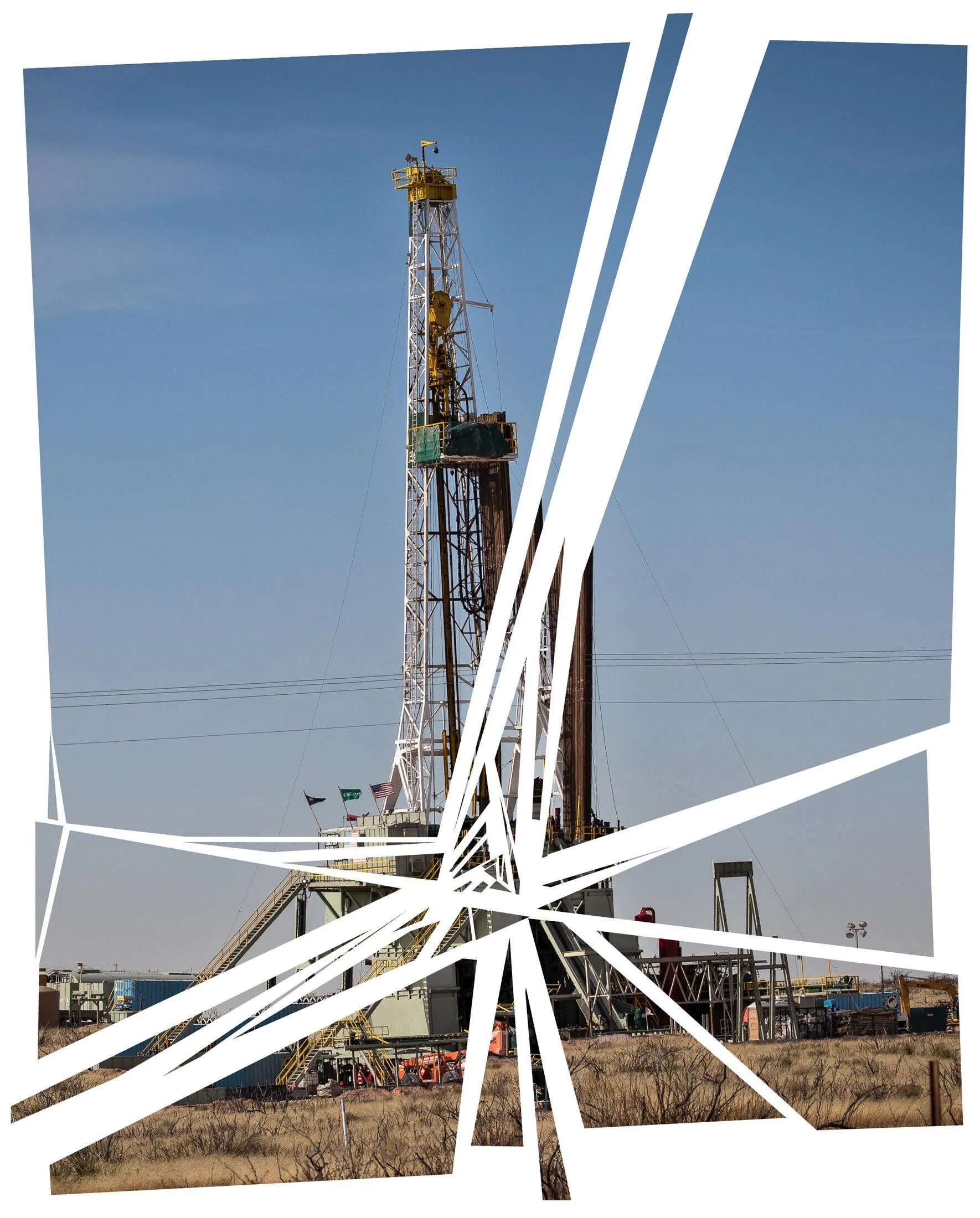 A rig&nbsp;on the Permian Basin, near Pecos, Texas.
