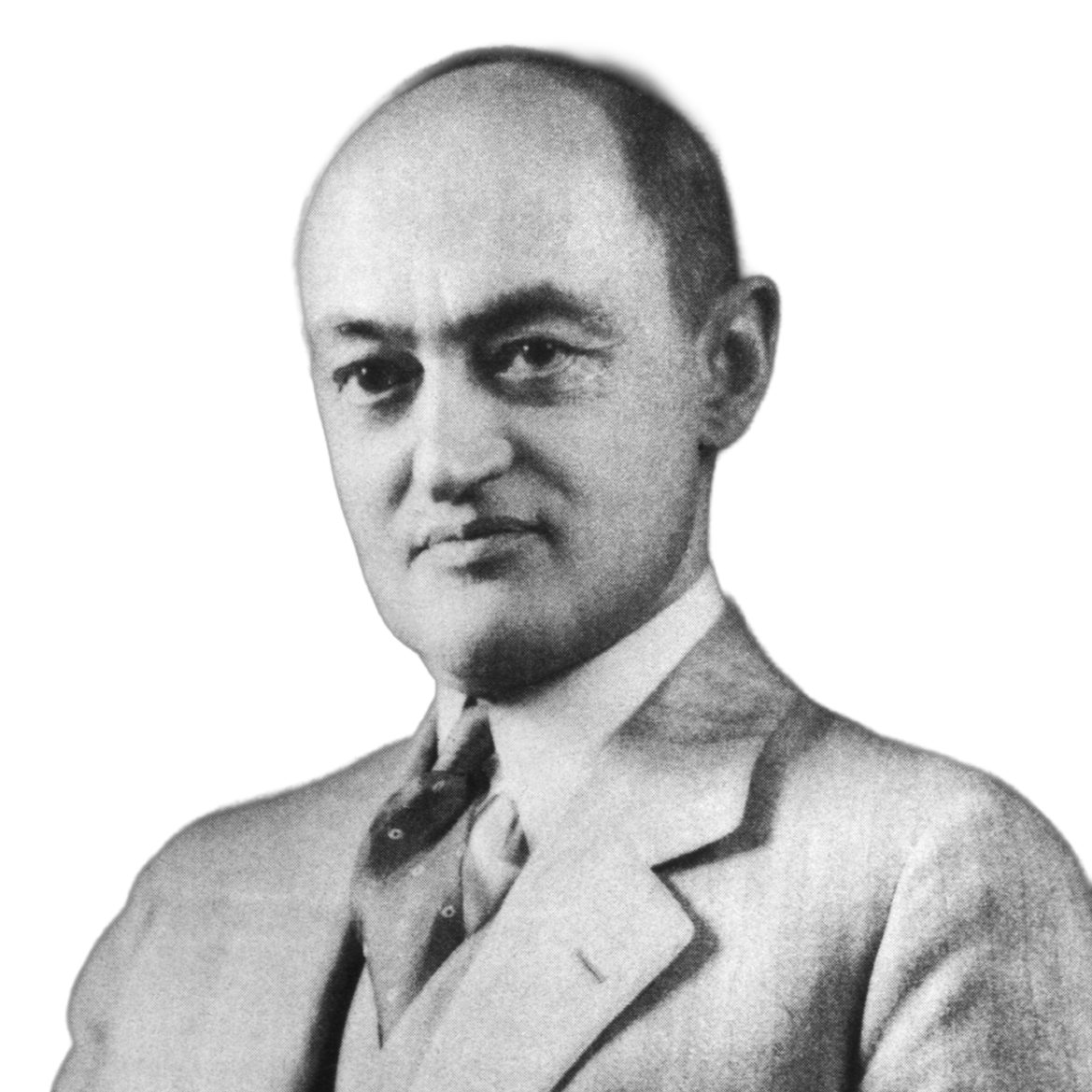 Cutout of Economist Joseph Schumpeter