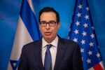 Steven Mnuchin attends a joint conference with Israeli Prime Minister Benjamin Netanyahu, not pictured, in Jerusalem on Jan. 7.