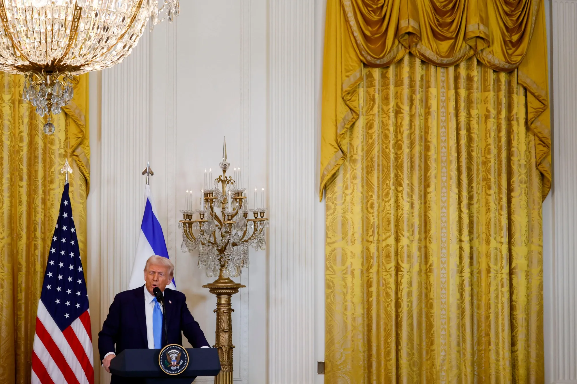 President Trump And Israeli Prime Minister Netanyahu Hold News Conference