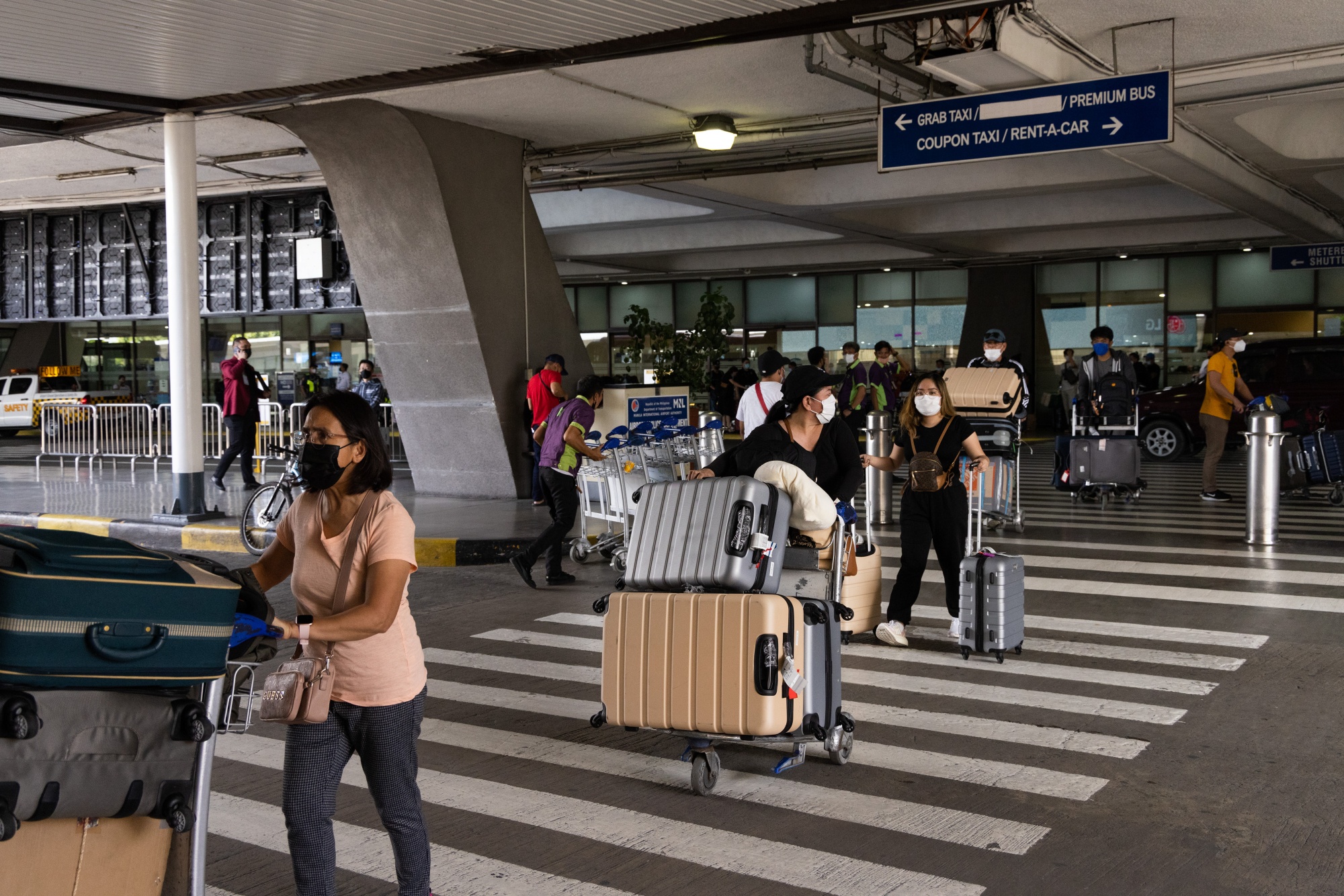 Passengers at the Ninoy Aquino International Airport in Manila.