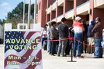Voters wait in line&nbsp;to vote&nbsp;in Marietta, Georgia, on Oct. 18.&nbsp;