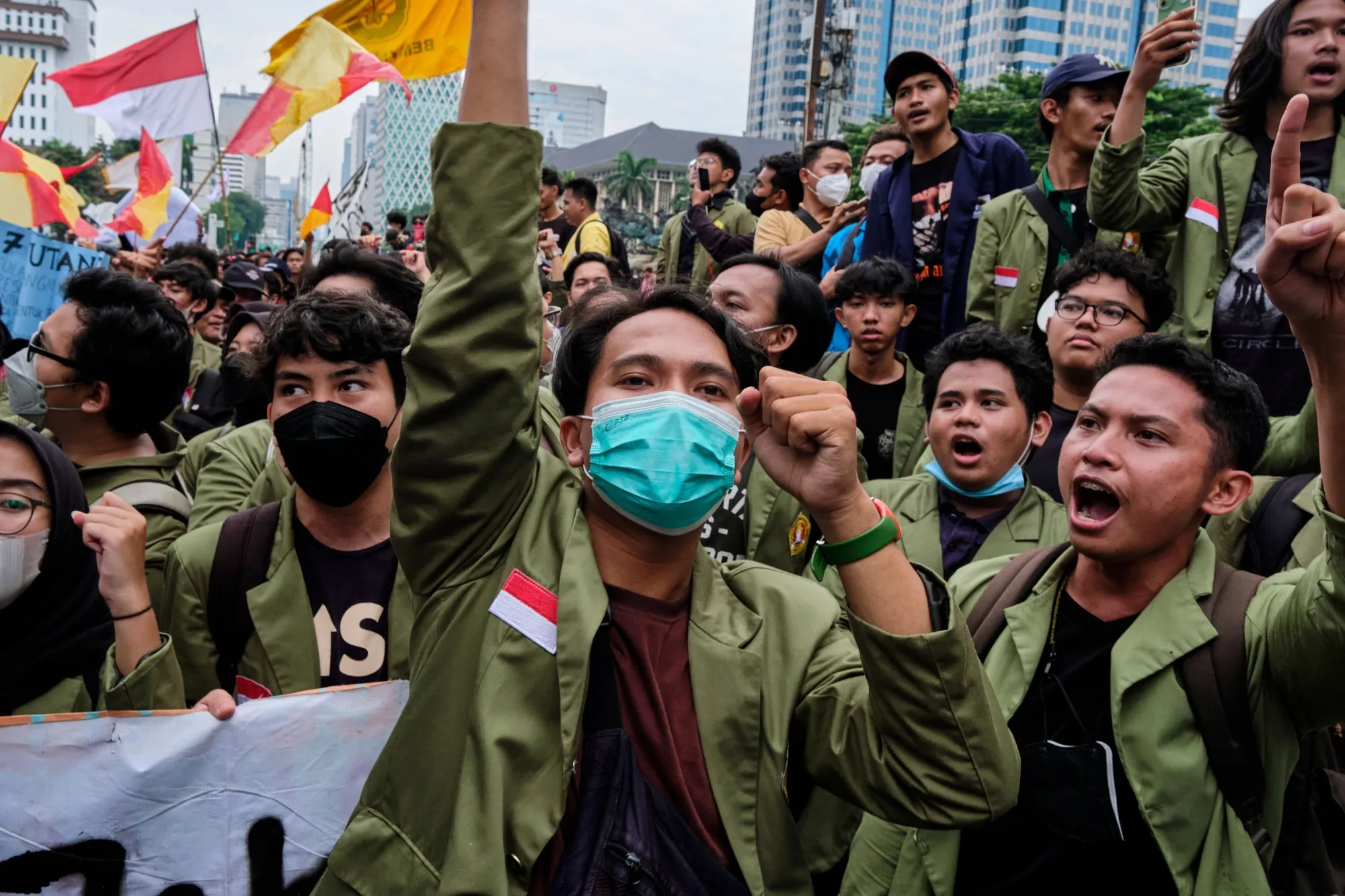University students protest rising prices.
