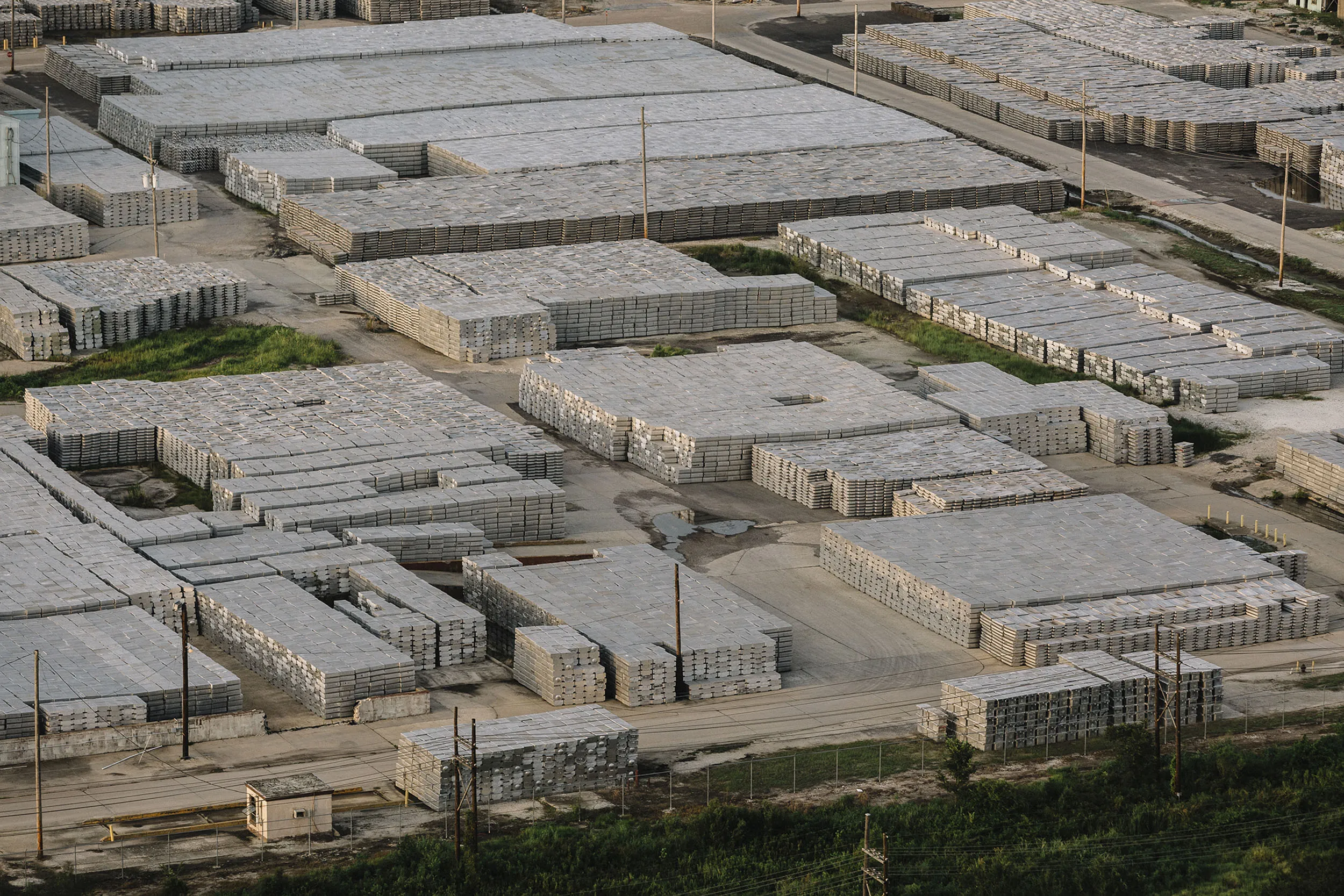 An aluminum storage yard operated by Castleton near New Orleans.