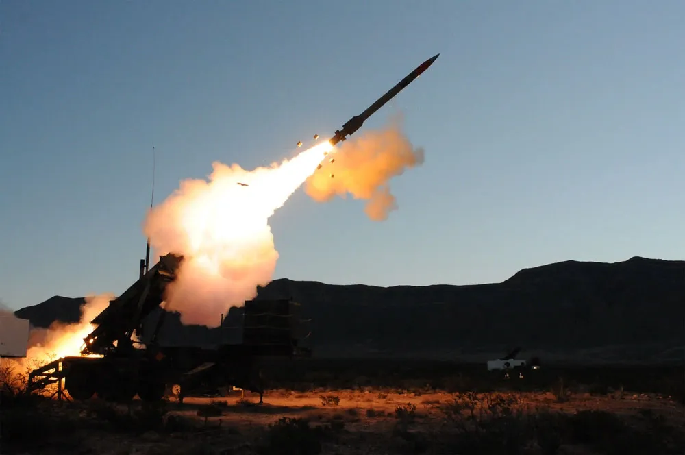 A Patriot PAC-3 missile defense system.