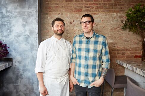 From left to right: chef Eddy and wine director Cappiello.