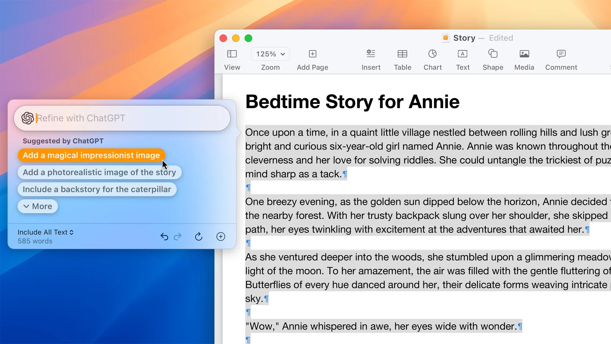 ChatGPT&nbsp;integration in Apple macOS.&nbsp;