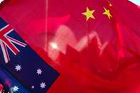 AUSTRALIA-CHINA-LI PENG-FLAGS