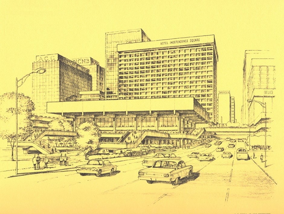 A convention center envisioned in the 1966 &quot;Odell plan.&quot; 