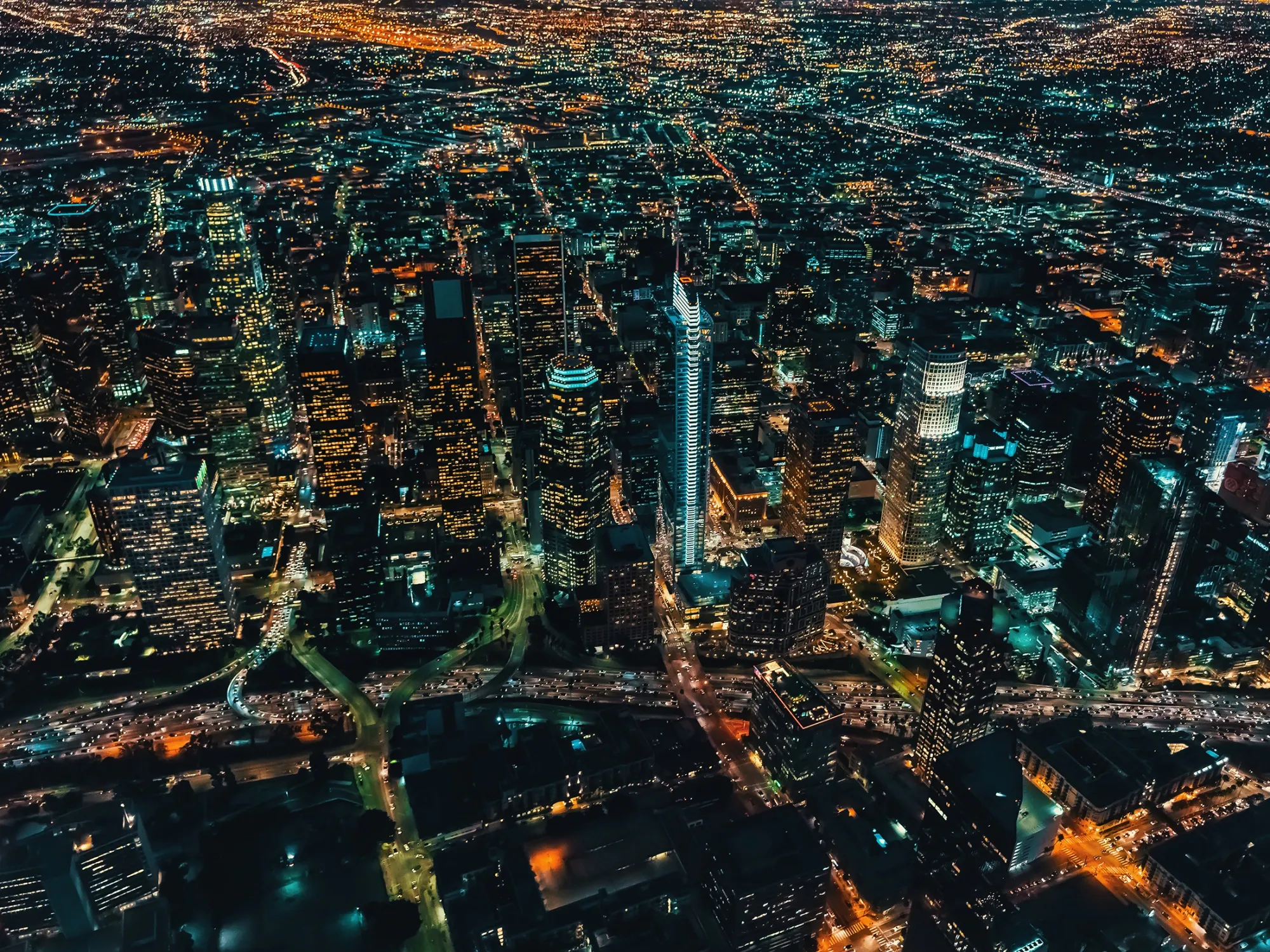 Aerial view of Downtown Los Angeles
