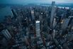 Aerial Views Of Manhattan At Dusk As U.S. Stocks Fall With Treasuries Amidst Euro Stalls On Greece Talks