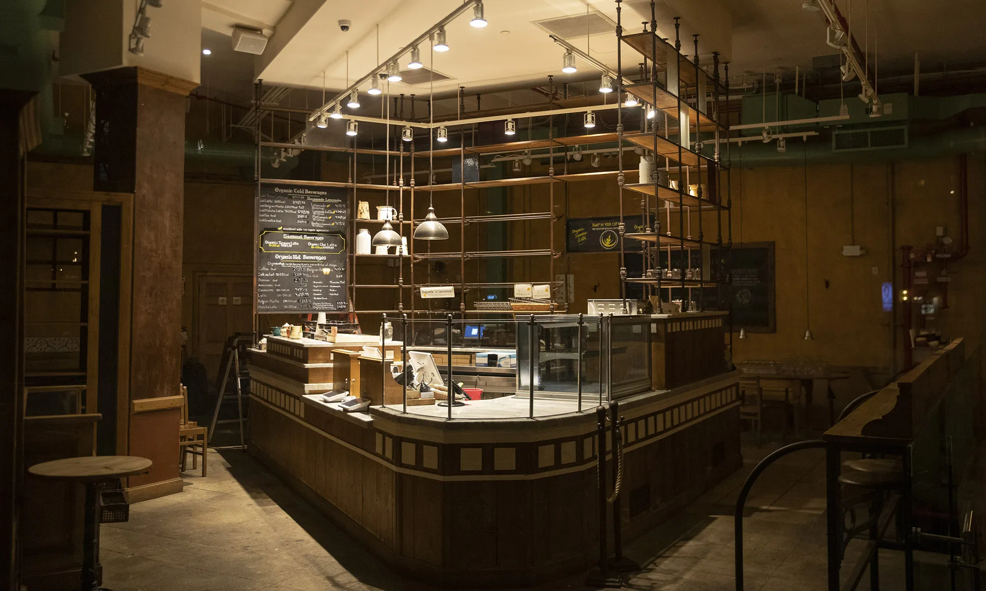 A Le Pain Quotidien stands closed in the West Village of Manhattan on March 19.