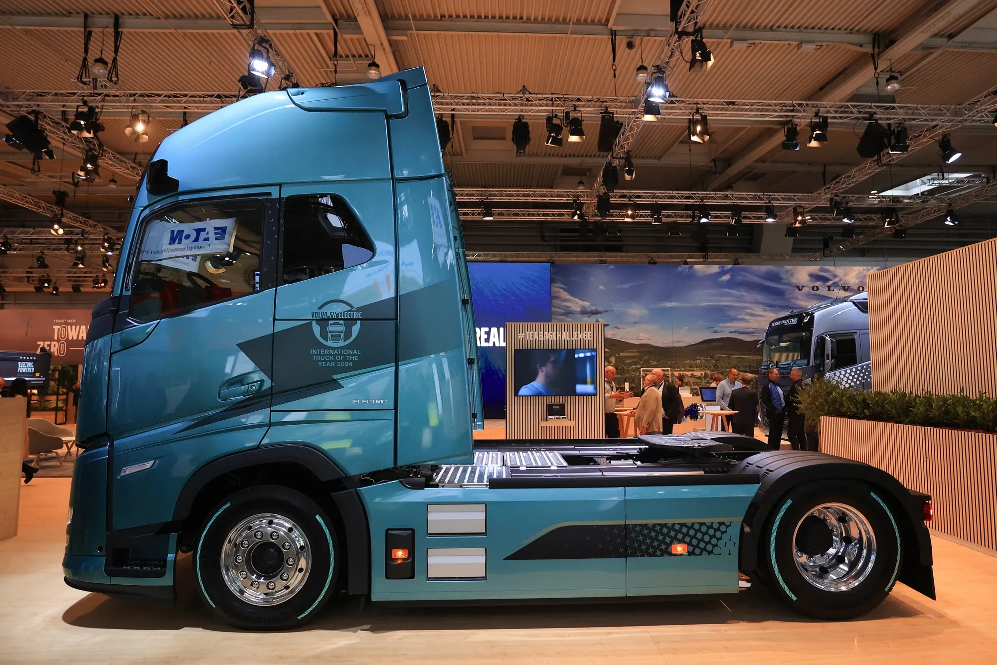 A Volvo FH electric truck.