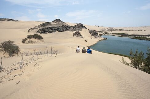A desert oasis near Hoanib Camp.