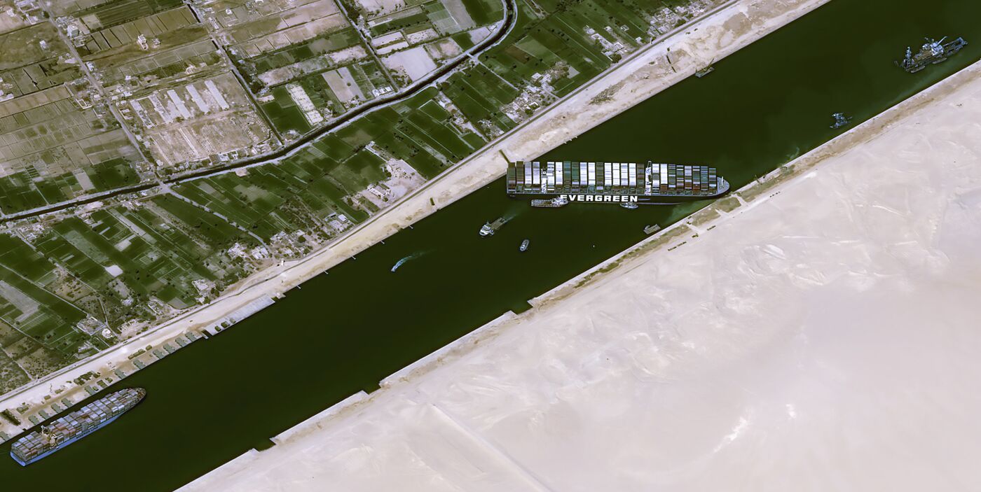 relates to Dislodging the Suez Canal Ship Said to Need at Least a Week