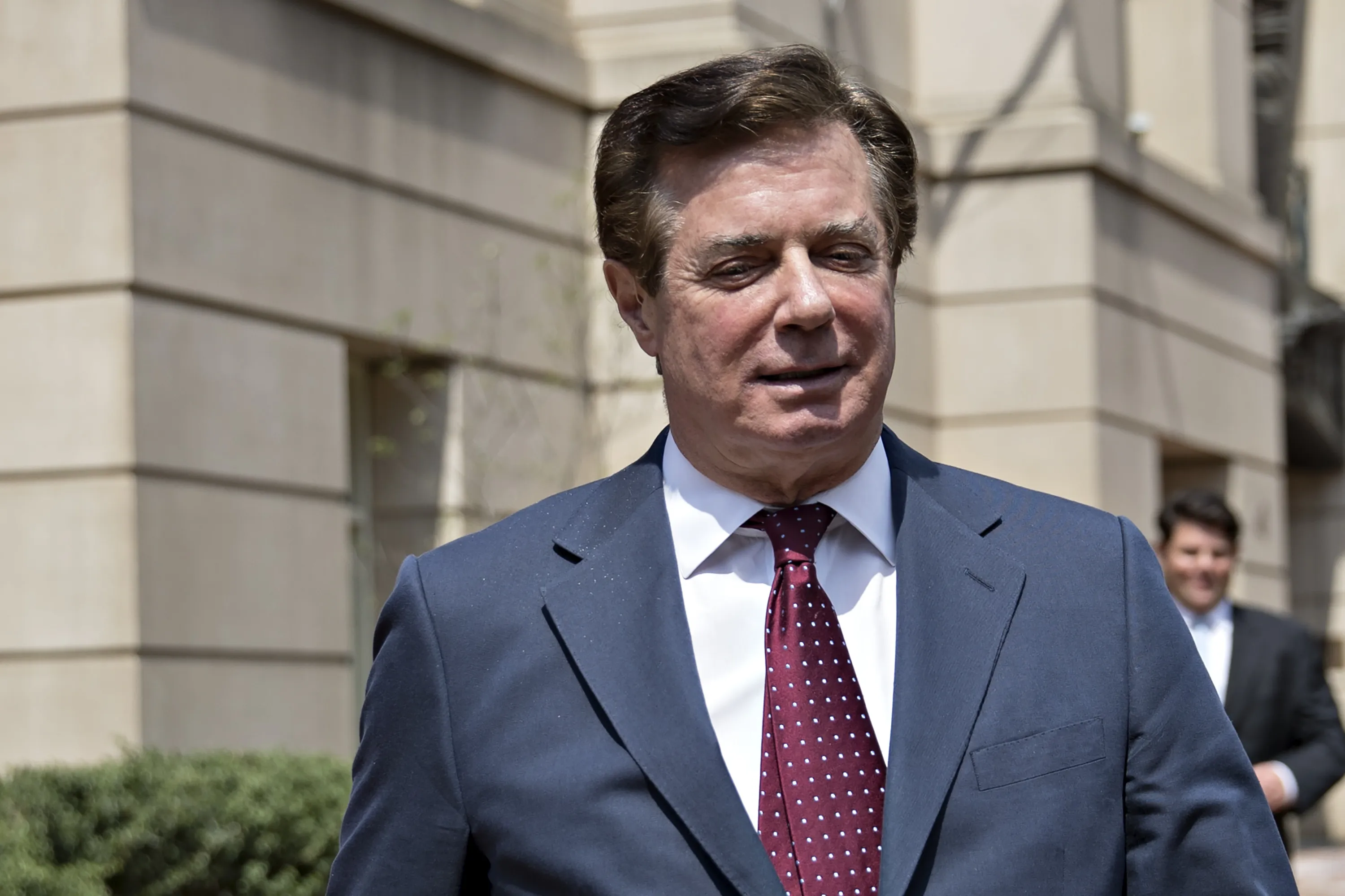 Paul Manafort exits the District Courthouse in Virginia on May 4.