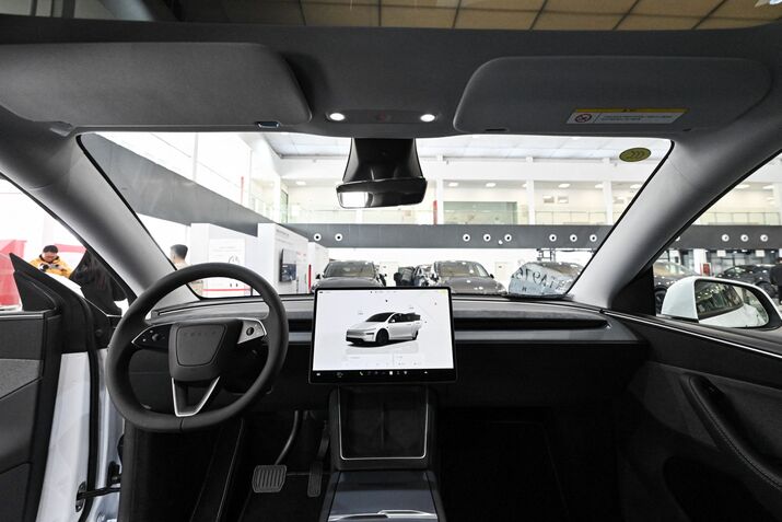 CHINA-ECONOMY-AUTOMOTIVE-TESLA