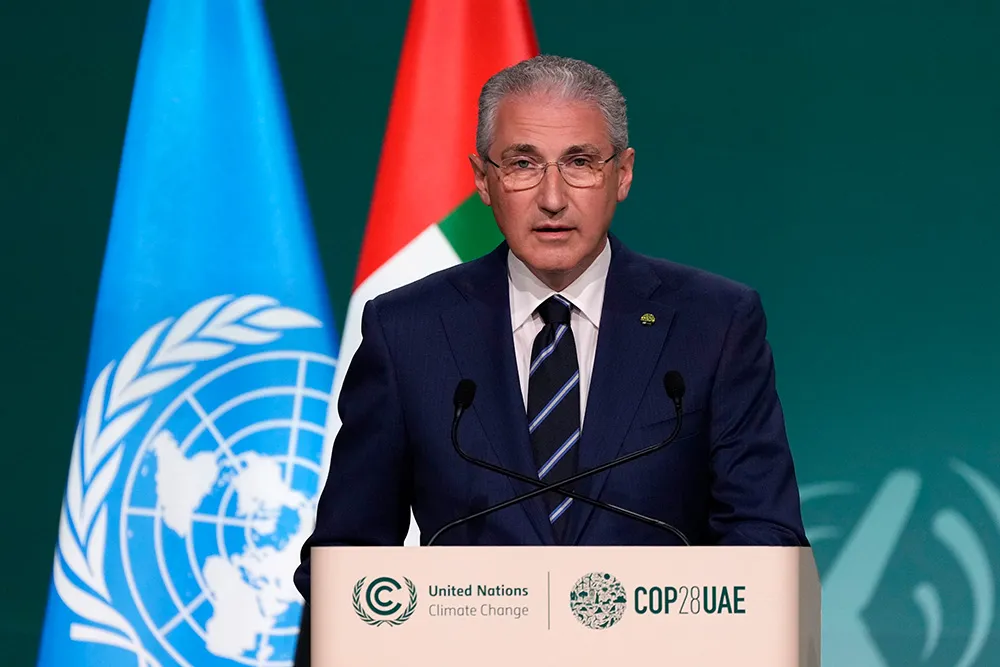 Mukhtar Babayev during the COP28 Climate Summit,&nbsp;in Dubai, on Dec. 9.